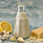 Healthy Caesar Salad Dressing in a jar.