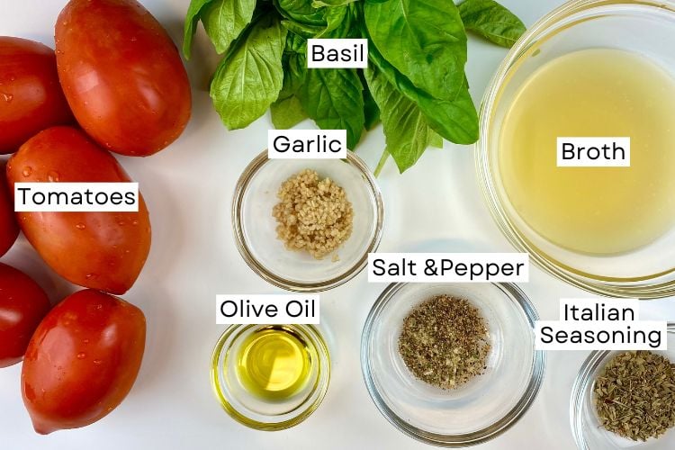 Roasted tomato soup ingredients