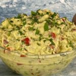 Finished healthy guacamole recipe in a bowl.