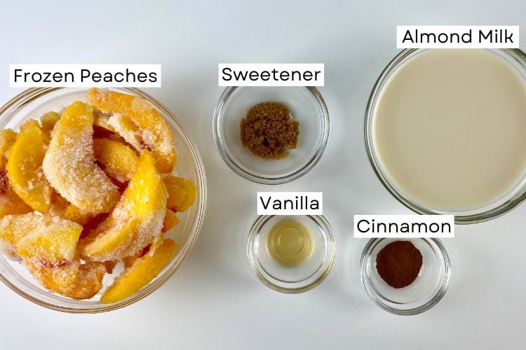 Ingredients needed for peaches and cream ice cream | Healthy Foodie Girl Ingredients needed for peaches and cream ice cream