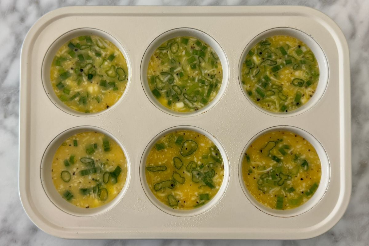 Egg bites in muffin pan