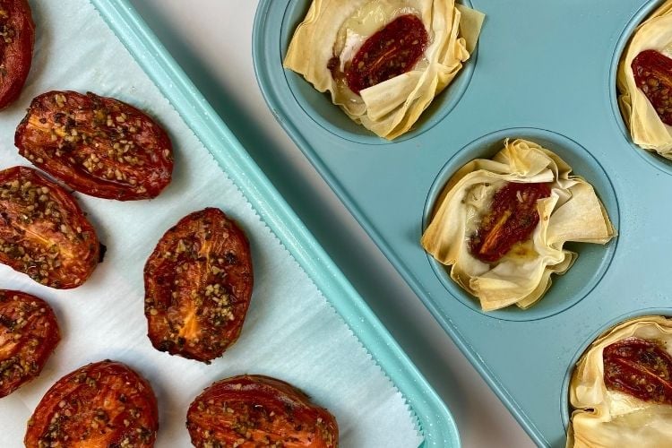 roasted tomatoes for brie bites