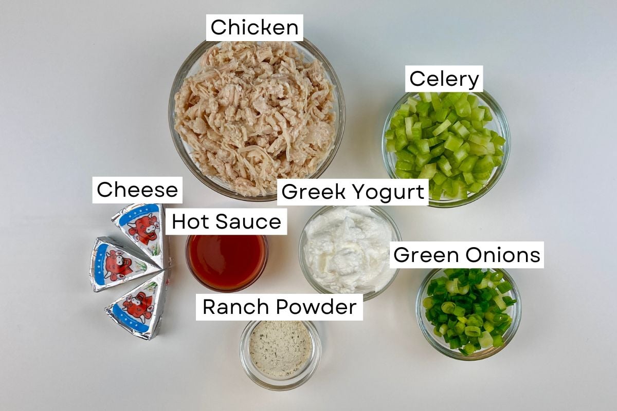 Ingredients needed for healthy buffalo chicken salad | Healthy Foodie Girl Ingredients needed for healthy buffalo chicken salad