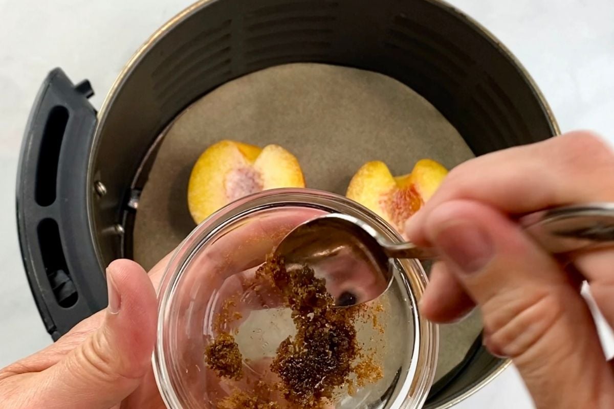 Cinnamon sugar mixture in a bowl.