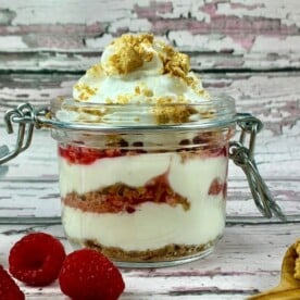 No Bake Raspberry Cheesecake Jars | Healthy Foodie Girl No Bake Raspberry Cheesecake Jars.