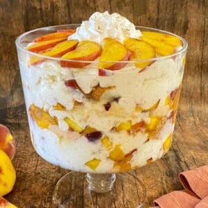Peach Trifle With Angel Food Cake | Healthy Foodie Girl Peach Trifle With Angel Food Cake