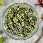 Easy Broccoli Salad With Cranberries in a bowl.