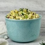 Cauliflower Potato Salad in a bowl.