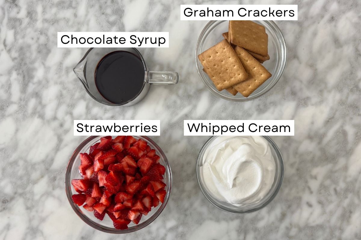 Ingredients needed for strawberry icebox cake | Healthy Foodie Girl Ingredients needed for strawberry icebox cake