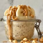 PB2 Overnight Oats Recipe in a jar.