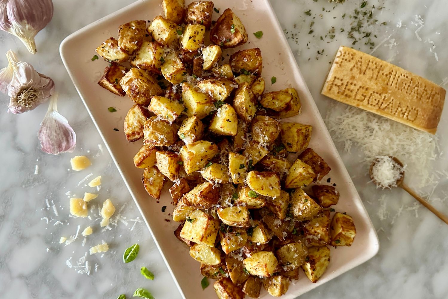 AIR FRYER PARMESAN POTATOES Healthy Foodie Girl