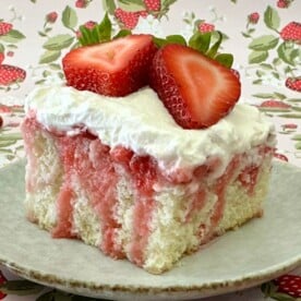 Strawberry Poke Cake | Healthy Foodie Girl Strawberry Poke Cake