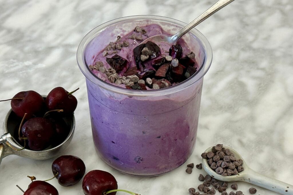 Cherry Ice Cream Ninja Creami | Healthy Foodie Girl Cherry Ice Cream Ninja Creami