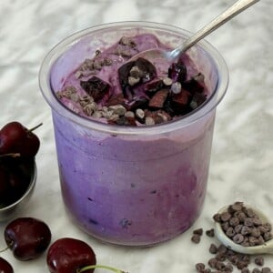 Cherry Ice Cream Ninja Creami | Healthy Foodie Girl Cherry Ice Cream Ninja Creami