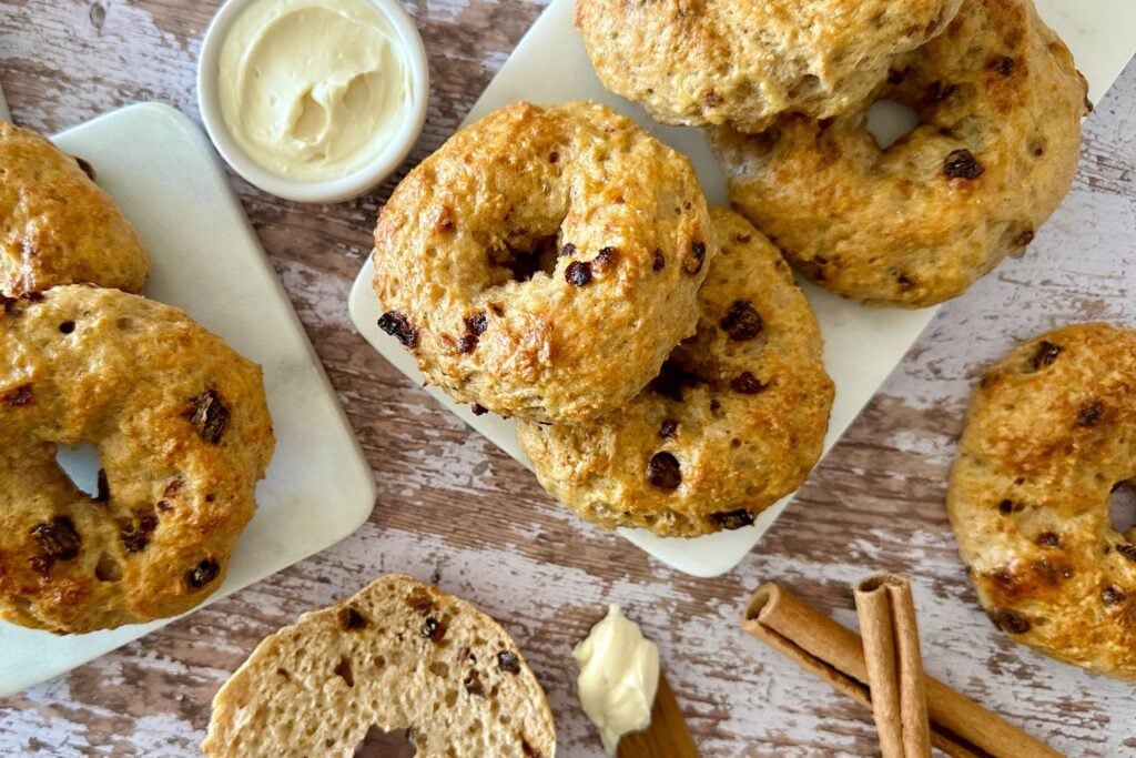 Cinnamon Raisin Bagels | Healthy Foodie Girl Cinnamon Raisin Bagels