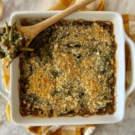 Green Bean Casserole With Frozen Green Beans | Healthy Foodie Girl Green Bean Casserole With Frozen Green Beans