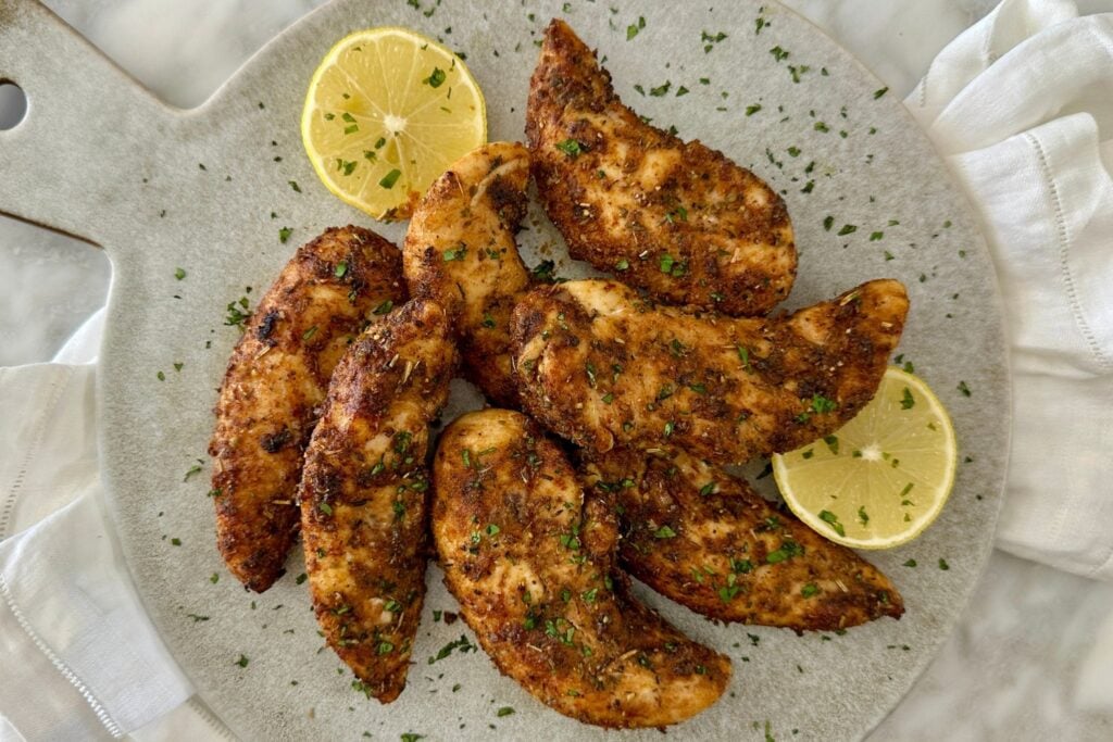 Air Fryer Chicken Tenders | Healthy Foodie Girl Air Fryer Chicken Tenders No Breading