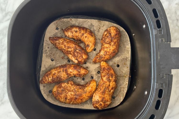 Air fried chicken tenders without breading | Healthy Foodie Girl Air fried chicken tenders without breading