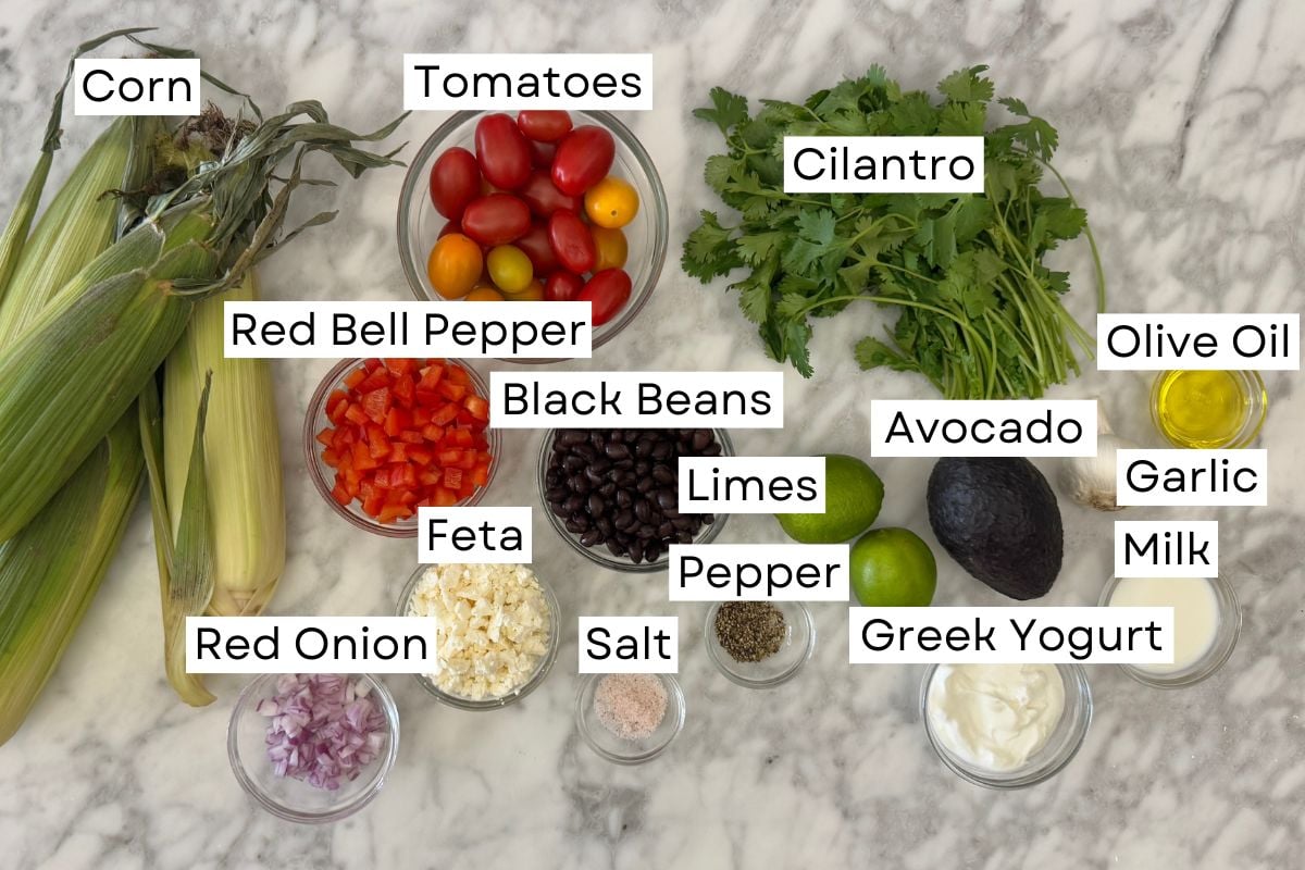 Ingredients for summer corn salad | Healthy Foodie Girl Ingredients for summer corn salad