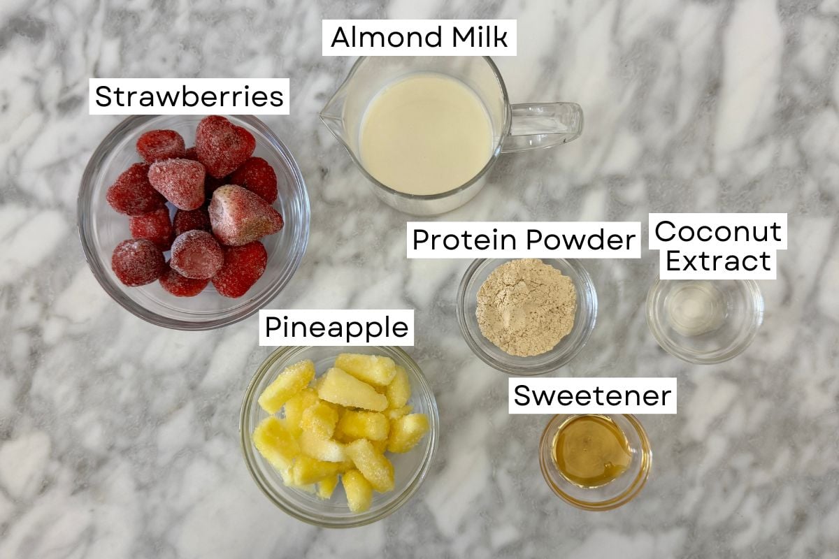 Ingredients needed for strawberry dole whip | Healthy Foodie Girl Ingredients needed for strawberry dole whip