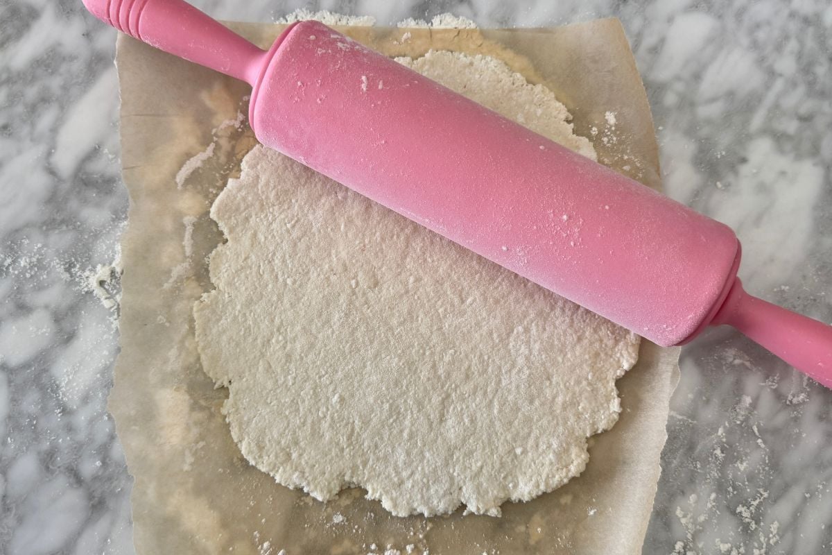 Rolled out pizza dough | Healthy Foodie Girl Rolled out pizza dough