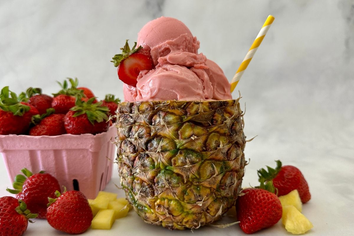 Strawberry Dole Whip | Healthy Foodie Girl Strawberry Dole Whip