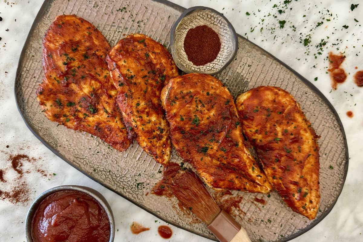 Air Fryer BBQ Chicken Breast | Healthy Foodie Girl Air Fryer BBQ Chicken Breast