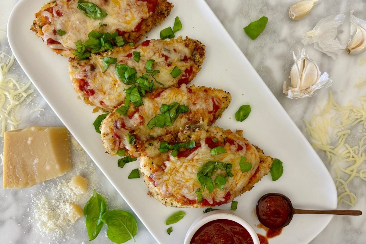 Air Fryer Chicken Parmesan | Healthy Foodie Girl Air Fryer Chicken Parmesan
