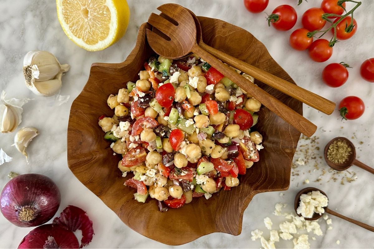 Mediterranean Chickpea Salad Recipe | Healthy Foodie Girl Mediterranean Chickpea Salad Recipe