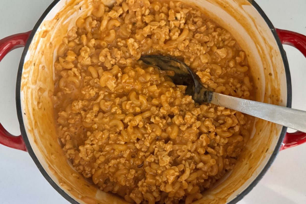 Cooked healthy Hamburger Helper