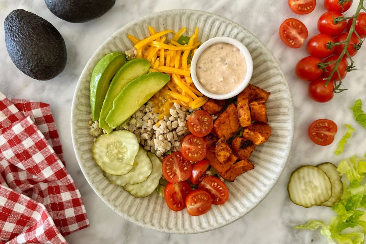 Healthy Burger Bowls