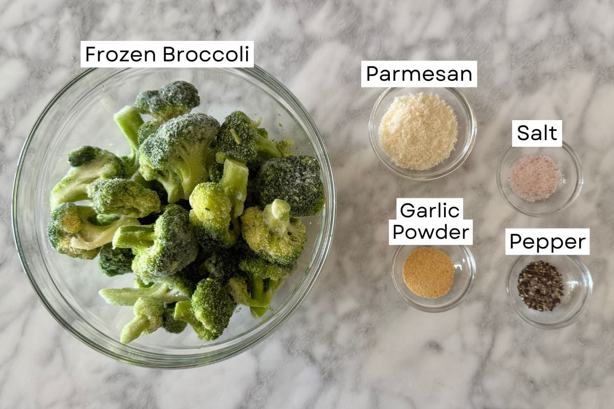 Ingredients needed for air fryer frozen broccoli recipe | Healthy Foodie Girl Ingredients needed for air fryer frozen broccoli recipe