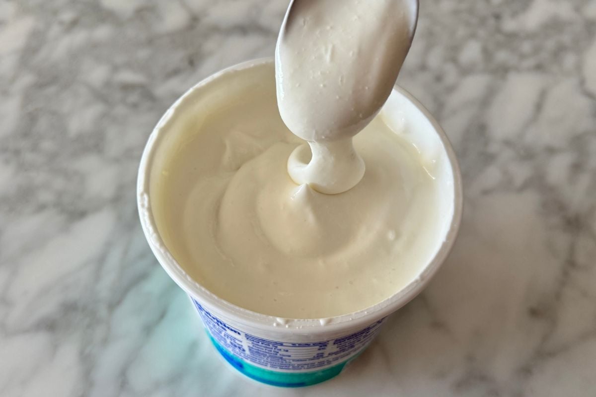 Whipped cottage cheese in container