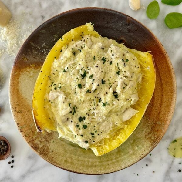 Chicken Alfredo Spaghetti Squash