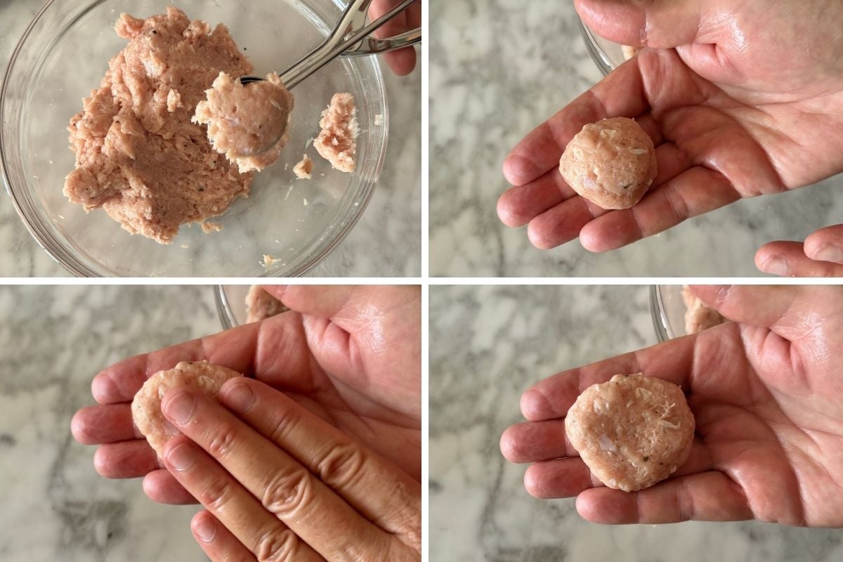 How to form chicken nuggets.
