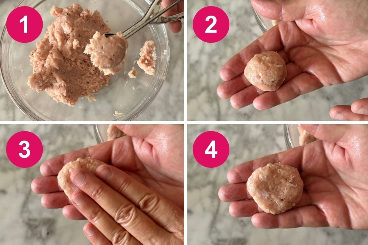 How to press the mixture into nuggets