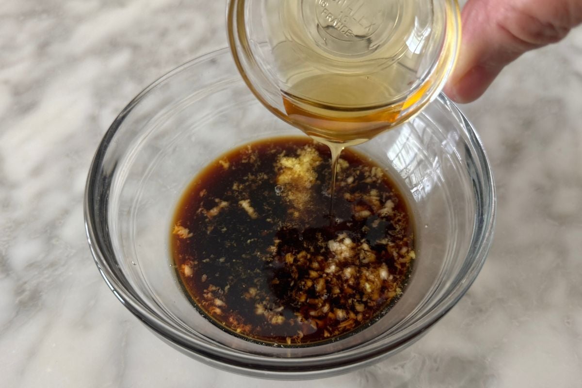 Ingredients for salmon marinade in bowl | Healthy Foodie Girl Ingredients for salmon marinade in bowl