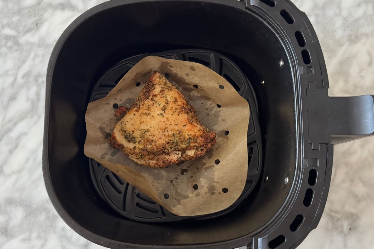 Cooked turkey breast in an air fryer | Healthy Foodie Girl Cooked turkey breast in an air fryer
