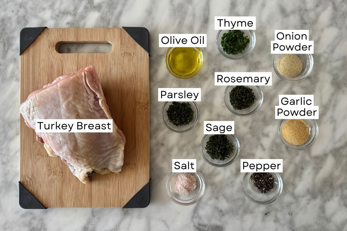 Ingredients needed for air fryer turkey breast | Healthy Foodie Girl Ingredients needed for air fryer turkey breast