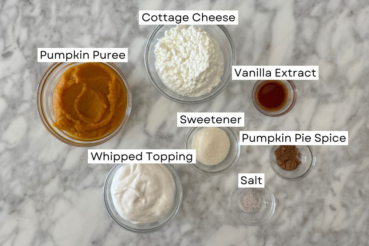 Ingredients needed for high protein pumpkin mousse | Healthy Foodie Girl Ingredients needed for high protein pumpkin mousse