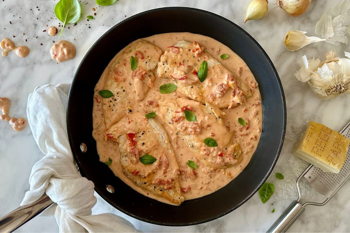 Lightened Up Marry Me Chicken in One Skillet | Healthy Foodie Girl Lightened Up Marry Me Chicken in One Skillet