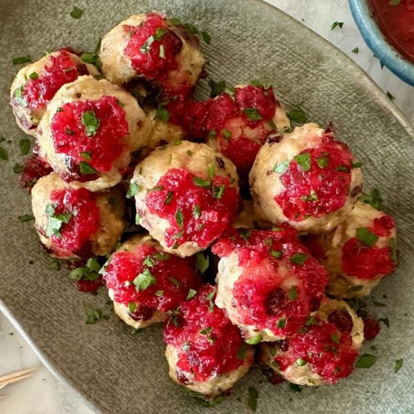Cranberry Apple Chicken Meatballs