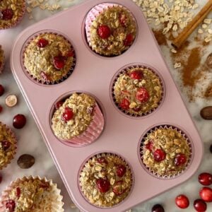 Cranberry Banana Oat Muffins Recipe