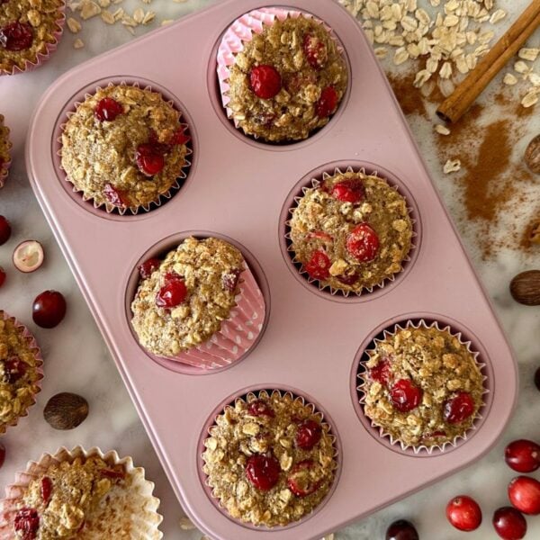 Cranberry Banana Oat Muffins Recipe