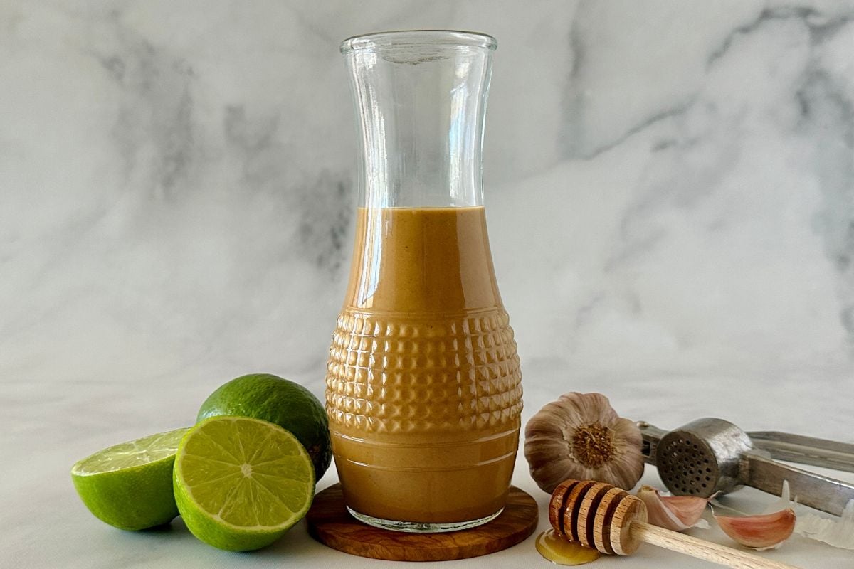 Healthy Thai Peanut Dressing in a jar | Healthy Foodie Girl Healthy Thai Peanut Dressing in a jar.