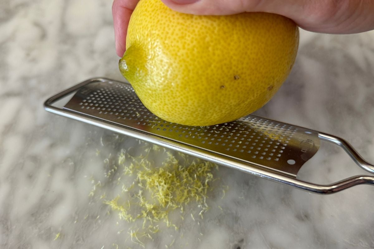 Zest of a lemon.