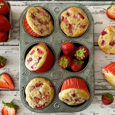 Healthy Spring Recipe in a muffin pan.