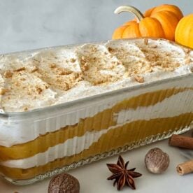 Pumpkin Icebox Cake with Cottage Cheese | Healthy Foodie Girl Pumpkin Icebox Cake with Cottage Cheese.