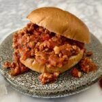 Sloppy Joes with Ground Turkey on a plate.