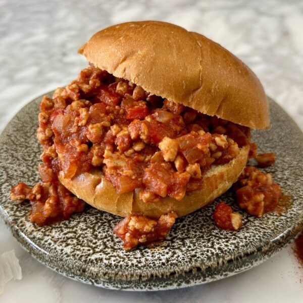 Sloppy Joes with Ground Turkey on a plate.
